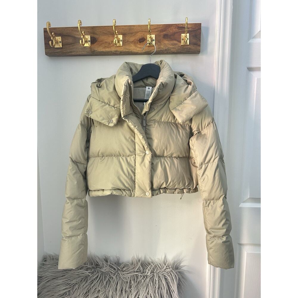 Lululemon Goose Down Wunder Puff Puffer Jacket Size 4 Removable Hoodie